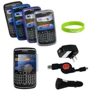  CrazyOnDigital 9 item Accessory Bundle for Blackberry 9700 