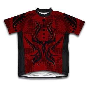    Black & Red Tribal Cycling Jersey for Women