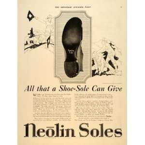  1918 Ad Neolin Shoes Soles WWI Goodyear Tire Rubber 