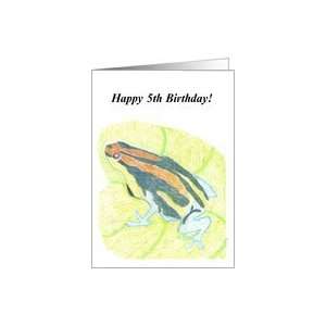  Frog 5th Birthday Card: Toys & Games