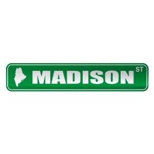     MADISON ST  STREET SIGN USA CITY MAINE