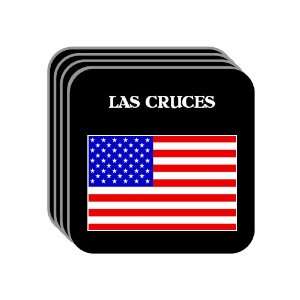 US Flag   Las Cruces, New Mexico (NM) Set of 4 Mini Mousepad Coasters