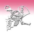 Sterling Silver Set of 3 Love Heart Pixie Fairy Wish Clip On Charm 