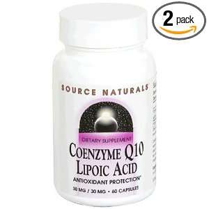 Source Naturals Coenzyme Q10 Lipoic Acid, 30mg, 60 Capsules (Pack of 2 