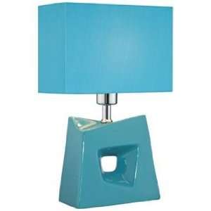  Lite Source Cynthia Blue Contemporary Table Lamp: Home 