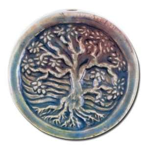  33mm Raku Tree of Life Ceramic Disc Bead Arts, Crafts 