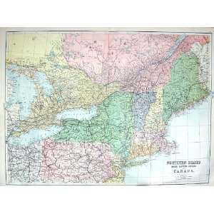   Map United States America New York Pennsylvania: Home & Kitchen