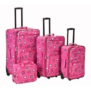   Pc Rockland Pink Pearle Luggage Set By Fox Luggage: Home & Kitchen