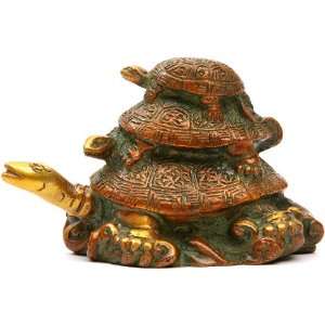 Feng Shui Tortoise   Brass Sculpture