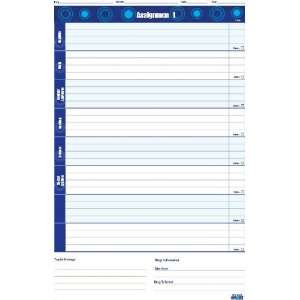    School Smart Daily Format Dry Erase Wall Chart