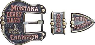 Mortenson Custom WRCA Ranch Rodeo Trophy Belt Buckle  
