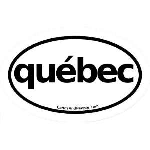  Quebec in French Canada Flag Car Bumper Sticker Decal Oval 