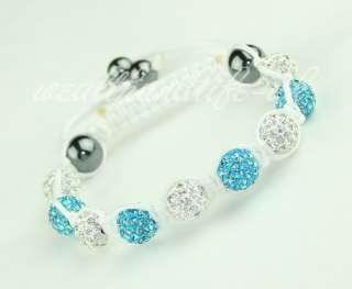   ball Shamballa Czech crystal Bracelets +Box UK/US HOT G925 18K  