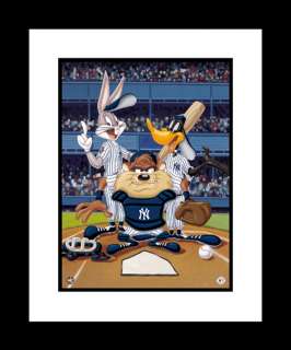   Looney Toon characters all as NY Yankees. BugsBunny, Taz, Daffy Duck