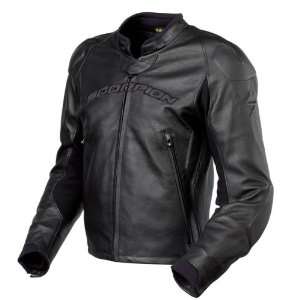    Scorpion Assailant Leather Motorcycle Jacket Black MD: Automotive