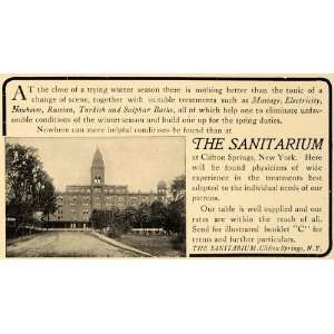  1906 Ad Sanitarium Clifton Springs Nauheim Sulphur Bath 