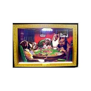  Dogs Playing Poker Neon LED Poster: Home & Kitchen