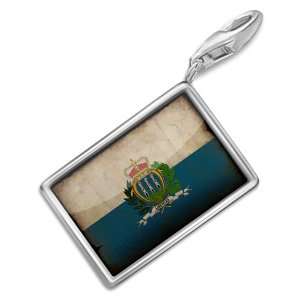  FotoCharms San Marino Flag   Charm with Lobster Clasp 