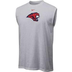   Houston Cougars Ash Team Logo Sleeveless T shirt