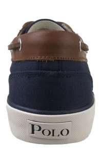 Polo by Ralph Lauren Mens Shoes Rylander Canvas Navy Tan 816128989D6L 