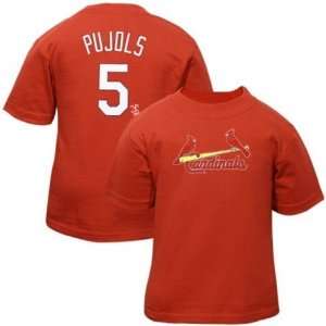  Toddler St. Louis Cardinals #5 Albert Pujols Red Name and 