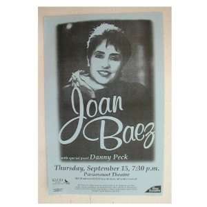  Joan Baez Handbill Poster Famous Folk Singer With Danny 