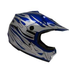 Youth Motocross Motorcross Dirt Bike Mx Off road Helmet Blue/silver 