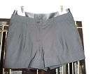 Haute Hippie size 4 black tuxedo shorts NWT $235 wool w viscose satin 
