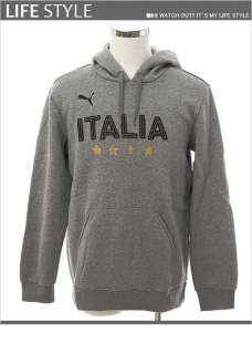 BN PUMA Mens Italia Fanwear Sweat Long Sleeve T shirt Asia Size Gray 