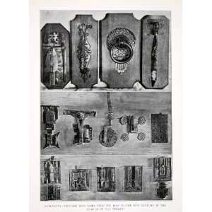  Print Barcelona Spain Wrought Iron Work Museum Cau Ferrat Decorative 