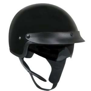  Outlaw V550 Black Glossy Dual Visor Motorcycle Half Helmet 