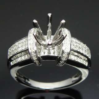   DIAMOND ENGAGEMENT&WEDDING SEMI MOUNT RING SETTING ROUND 6.5mm  