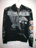 Ed Hardy Flying Eagle Vintage Hoodie Black M NWT  