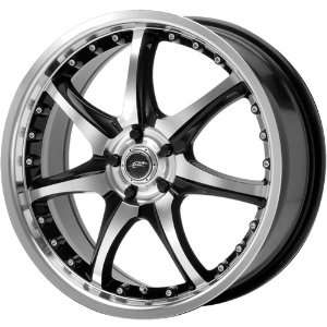 JR Knuckle 16x7 Black Wheel / Rim 5x100 with a 42mm Offset and a 70.64 