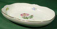 c167 Vintage Porcelain 11 Oval Royal Meissen Bowl  