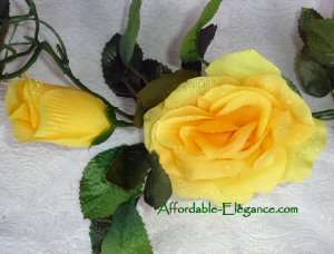 Yellow GARLAND Silk WEDDING Decor Flowers ROSES New  