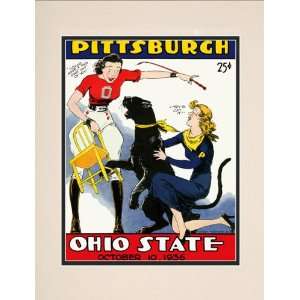  1936 Ohio State Buckeyes vs. Pittsburgh Panthers 10.5x14 