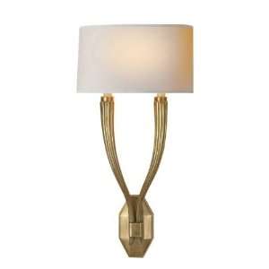   NP Chart House Ruhlmann 2 Light Sconce in Antique Burnished Brass with