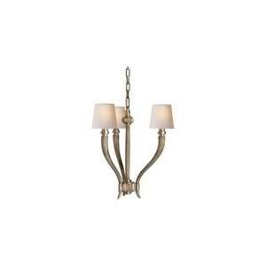Chart House Small Ruhlmann Chandelier in Antique Nickel with Natural 
