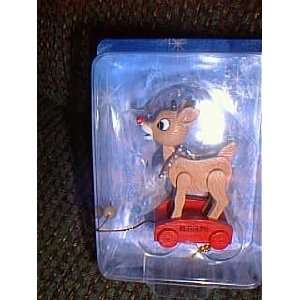  Rudolph the Red Nosed Reindeer in Wagon Christmas Ornament 