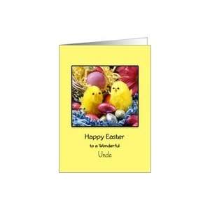  Happy Easter Card for Uncle Chicks Easter Eggs Card 