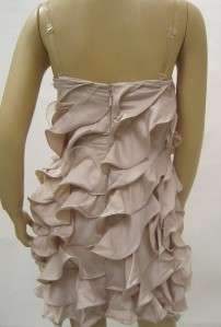 NWT Julian Joyce Mandalay Sz 2 4 Blush Ruffle Sheer Detail dress 