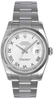 Rolex Datejust Mens Steel Watch with Smooth Bezel 116200  