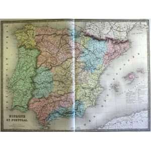  Andriveau map of Spain and Portugal (c. 1861) Office 