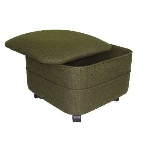 Mossy Green Fabric Square Storage Ottoman: Everything Else