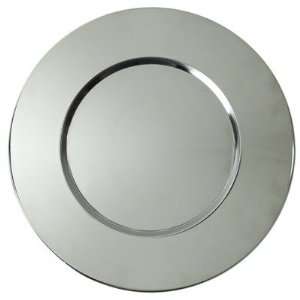 Charge it by Jay Round Stainless Steel Bridal Metal Charger Plate 