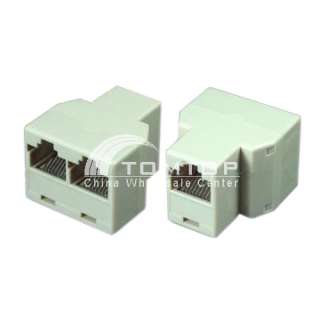 RJ45 3 Way Network Cable Splitter Extender Plug Coupler  
