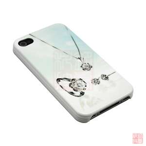 Diamond necklace Design Hard Back Case+Screen protector+pen for iPhone 