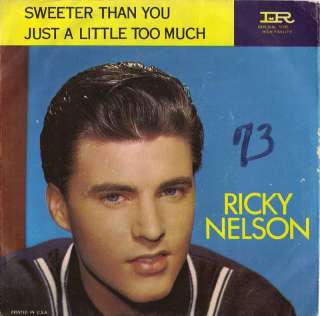 45 RECORD & SLEEVE RICKY NELSON IMPERIAL 5595  SWEATER THAN YOU  