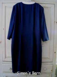 Heury Lee Navy & White Lined Dress Size 20, Excellent  